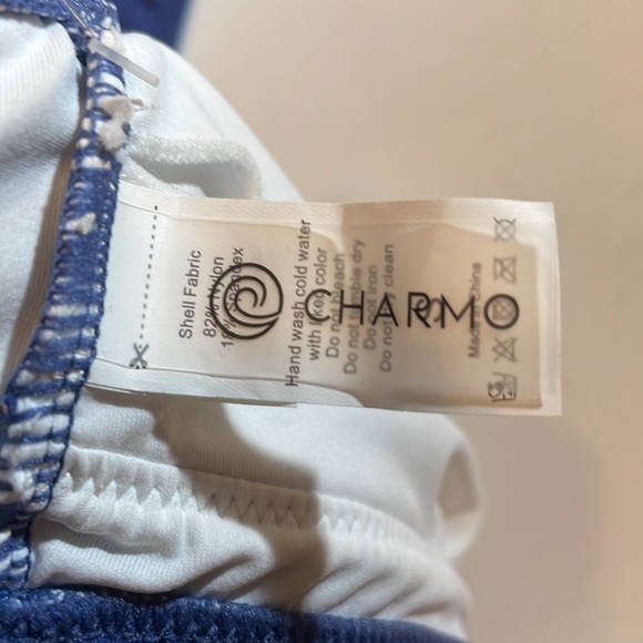 Charmo blue scalloped Swimsuit bikini two-piece Small NWT - Picture 7 of 8